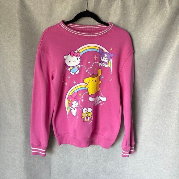 Sanrio Tops - Hello Kitty Sweatshirt Size XS Sanrio My Melody Keroppi Pullover Pink Kidcore